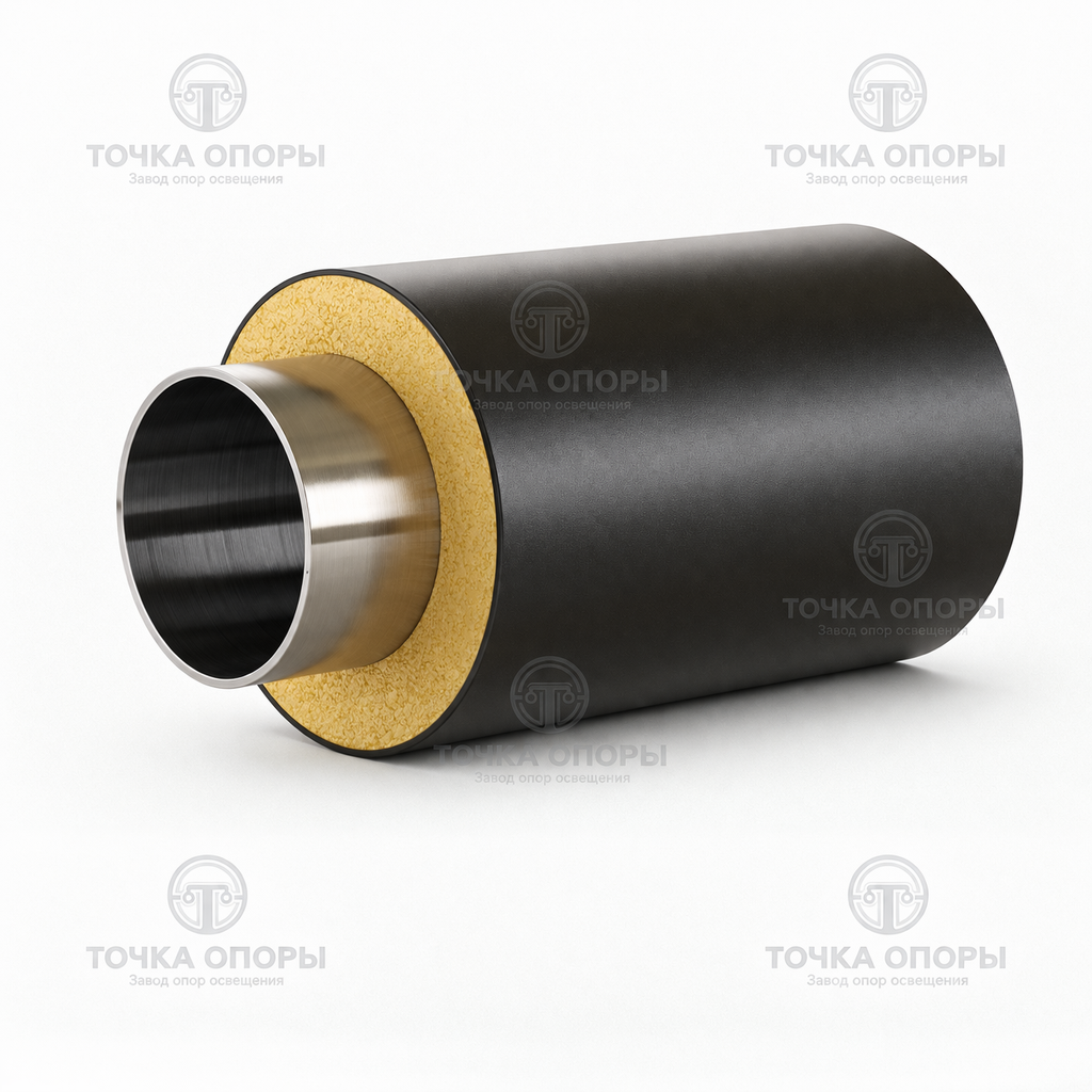 Труба ППУ полиэтиленовая оболочка 125х57х3 мм ГОСТ 30732-2006