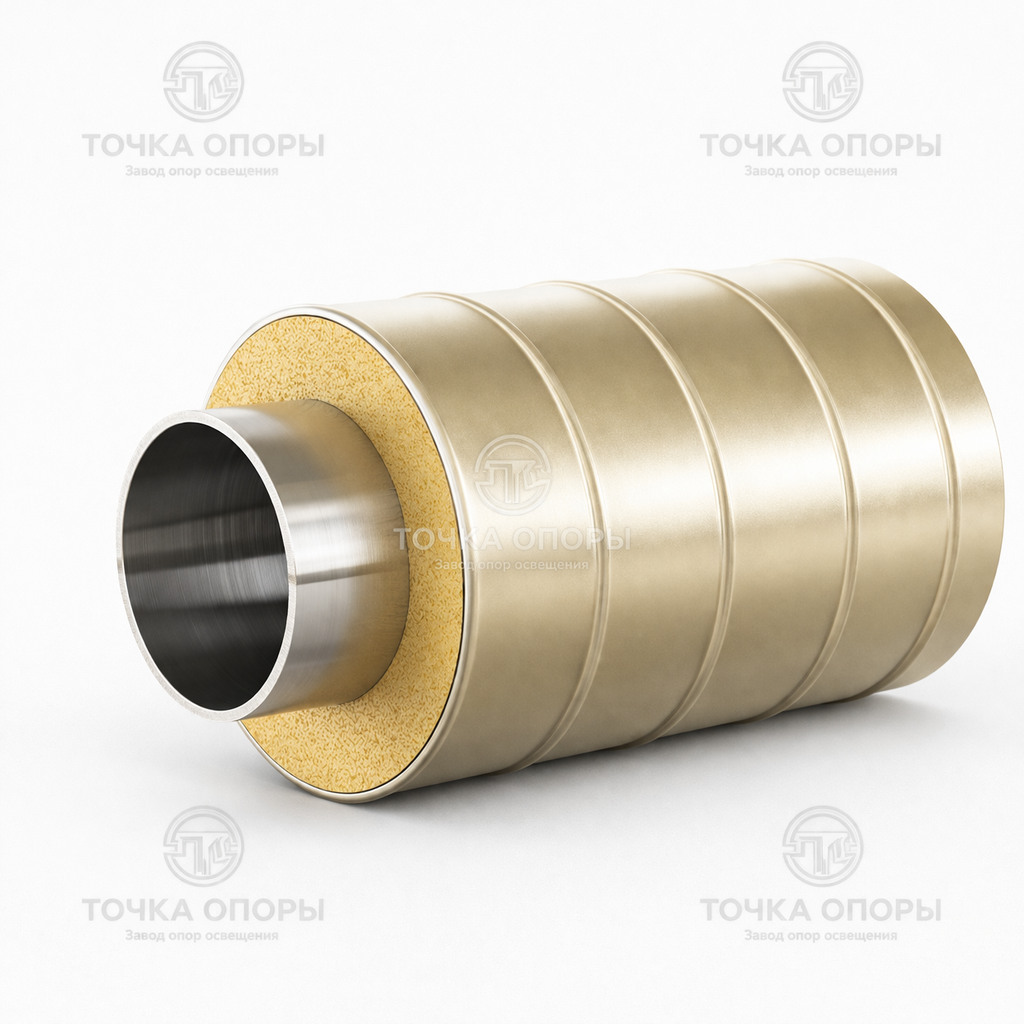 Труба ППУ стальная оболочка 140х45х3 мм ГОСТ 30732-2006