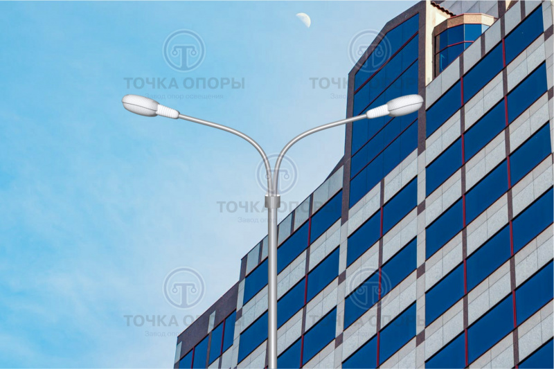 К2-0,5-0,5-180-Ф4 двухрожковый разнонаправленный под 180° консольный кронштейн